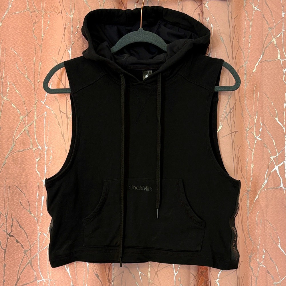 Blackmilk Black Sleeveless Hoodie
